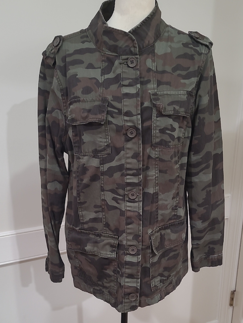 Cavalini Twin Collection Camouflage Utility Jacket - Olive Camo - Size M